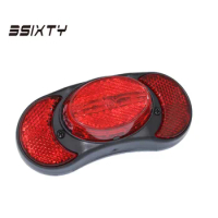 3SIXTY Classical Bicycle Cycling Taillight with Red &amp; Black Rear Lamp for Brompton Bicycle Waterproof Back Light