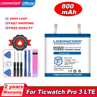 LOSONCOER 800mAh Battery For Ticwatch Pro 3 LTE Cells Battery