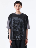 เสื้อยืด Matin Punk Graffiti For Men สีดำ