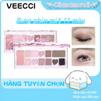 Bảng Phấn Mắt, VEECCI, 11 Màu, Đa Năng, Lì Và Ánh Ngọc Trai, Lâu Trôi, Phát Triển Màu Sắc, Chống Nhò