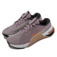 【NIKE 耐吉】訓練鞋 Wmns Metcon 8 PRM 女鞋 藕紫 金 健身 舉重 穩定 運動鞋(DQ4681-500)