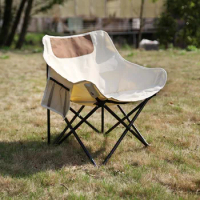 Fishing Folding Chair Nature Hike Aluminum Beach Lightweight Chaise Pliable for Event Moon Camping Stool Hiking Camping Seat