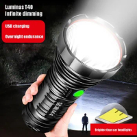 Powerful Flashlight Xenon Long Range High Bright Torch Outdoor Rechargeable SST40 High Power LED Hand Light Camping Lantern