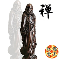 紅運當家 越南沉香木雕佛像 達摩祖師(高29公分)