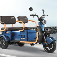 New Widened Electric Tricycle Elderly Pick-up Children Three-Seat Disabled Battery Car