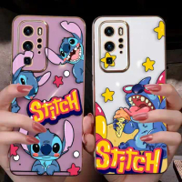 Cartoon Lilo Stitch Cover Smooth E-TPU Phone Case Huawei MATE 20X 30 40 P20 P30 P40 LITE MAGIC 4 5 PRO Y9 PRIME Case Shell Funda
