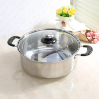 Stainless Stee Soup Pot Portable Accessories Food Nonstick Wok Dishes Dining Instant Chafing Dishes Topf Kochen Home Products