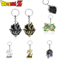 Dragon Ball Anime Chaveiros Keychain Cartoon Character Super Saiyan Goku Figure Cosplay Metal Key Chains Fans Collection
