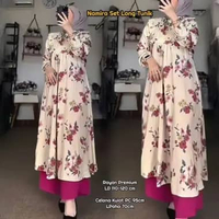 Chatezz Set Tunik One Set Wanita Kekinian Rayon Diamond Premium Setelan Outfit Celana Kulot LD 110 N