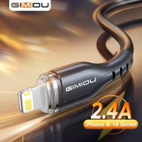 Cáp iPhone, GIMIOU, Dây Dữ Liệu USB Sang Lightning, Sạc Nhanh, Tương Thích Với iPhone 14 Pro Max, 13