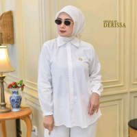 derissa kemeja atasan wanita korean style-basic top shirt longsleeve casual kain katun jepang oversi