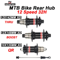 NOVATEC XD 32H Mountain Bike Rear Hub 10X135mm/12X142mm/12X148mm Quick/Thru Axle/BOOST Cube MTB Bike hub For Sram XD Hub