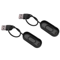 Hot 2X USB Charging Cable For Mi Band 4 Replacement Line Charger Adapter Millet Miband 4 Smart Wrist Strap Accessories
