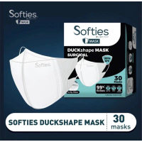 DUCKSHAPE WHITE SOFTIES BOX/ MASKER DUCKBILL PUTIH [PROMO] BARANG