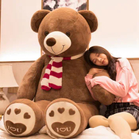 New Big Size Of 100cm High Quality Stuffed Lovers Teddy Bear Toys Big Hugs Bear Doll Lovers / Christmas Gifts Birthday Gift