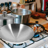 Stainless Steel Wok Non-stick Pot Multi-functional Pan with Double Handle Cooking