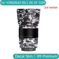 For YONGNUO 85mm F1.8S II DF DSM Decal Skin Vinyl Wrap Film Lens Protective Sticker YN85 YN85mm 1.8 F1.8 F/1.8 S 1.8S F/1.8S