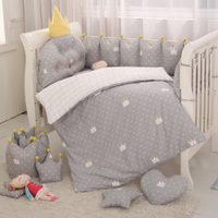【HABABY】嬰兒床專用-4件套組(適用 長x寬130cmx70cm嬰兒床型 嬰兒床床包)