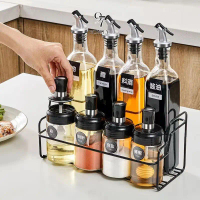 [COMBO 8 Chai] (Tặng Kệ Gia Vị) Lọ Đựng Gia Vị Thủy Tinh Dầu Ăn Nước Mắm Muối Bột Canh 97HOMELY Hũ G