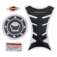 Motorbike Racing Fiber Fuel Gas Cap Cover Tank Protector Pad Sticker Decal for Suzuki GS500/RGV 250 Hyosung GT250R/GT650R GV650