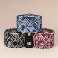 MUH HAQ-PECI MOTIF RAJAH SULAIMAN OMAN BANGLADESH TEMBORO EXPORT QUALITY PREMIUM FULL BORDIR  UNTUK 