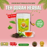 TEH GURAH PEMERDU SUARA, TEH GURAH HERBAL ALAMI ,COCOK UNTUK VOKALIS DAN QORI , TEH