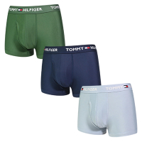 Tommy Hilfiger Everyday Microfiber 絲質涼感超細纖維Tommy內褲 四角褲/平口褲-墨綠、海軍藍、天藍 三入組