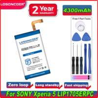 LOSONCOER 4300mAh LIP1705ERPC Battery For SONY Xperia 5 Mobile Phone Battery X5 J8210 J9210