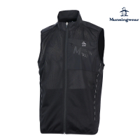 【Munsingwear】企鵝牌 男款黑色輕量透氣背心 MGQL6509