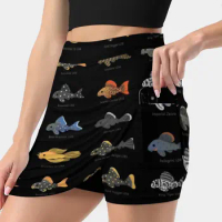 Pleco!-Black Women's skirt Sport Skort Skirt With Pocket Fashion Korean Style Skirt 4Xl Skirts Plecostomus Pleco Fish Aquarium
