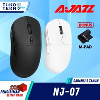 AJAZZ NJ07 / NJ-07 Gaming Mouse Lightweight Tri-mode Connection 1000Hz Polling Rate Free Mousepad Pu