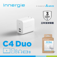 台達Innergie C4 Duo【GaN摺疊版】45W USB-C充電器｜支援PD/QC快充原價1390(省200)