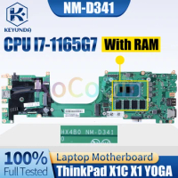 For LENOVO ThinkPad X1C X1 YOGA Notebook Mainboard NM-D341 SRK01 I7-1165G7 With RAM Laptop Motherboard Test