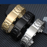 Stainless Steel Watchband for Casio G-Shock GWM5610 DW5600 GW-5000 G-5600 GA2100 GM5600 GM2100 Solid Steel Watch Strap 16mm Men