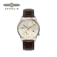齊柏林飛船錶 Zeppelin 73665水平線白盤動力儲存機械錶 40mm 男/女錶 自動上鍊