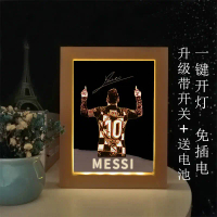 Quà Tặng Đồ Trang Trí Đèn Ngủ Khung Ảnh Bóng Đá Cristiano Ronaldo Messi Kylian Mbappe Neymar, Năm 20