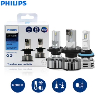 Philips Ultinon Essential G2 LED H1 H4 H7 H8 H11 H16 HB3 HB4 HIR2 9003 9005 9006 9012 6500K Car Headlight Fog Lamps (Pack of 2)