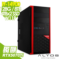 Acer 宏碁 Altos P150F8 水冷工作站 (i9-14900/128G/8TB+4TBx2 SSD/RTX5070Ti-16G/1200W/W11P)