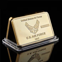 United States Air Force F-16 Fighting Falcon Gold Plated Bar Souvenir Bullion For Nice Gift