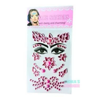 Stiker Wajah Diamond Sticker Wajah Makeup Karnaval Cosplay Costume Manik Manik Tempel Anak Dewasa Pi