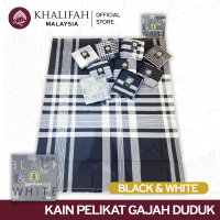Kain Pelikat Gajah Duduk Black & White