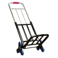 Portable Shopping Trolley Foldable Shopping Cart Household Luggage Handling Cargo Trailer With Wheels Grocery Shopping Trolley