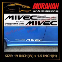 MIVEC MITSUBISHI 2PCS CAR SIDE DOOR STICKER INNOVATIVE VALVE TIMING & LIFT CONTROL WIRA LANCER