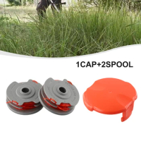 Strimmer Trimmer Spool &amp; Line Spool Cover Cap For Flymo Contour 500 Power Plus 500 &amp; 500XT Lawn Mower Garden Power Tool