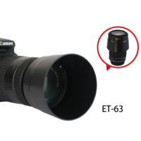 BIZOE Camera lens hood ET-63 for Canon 55-250 STM Lens Accessories EOS 700D 750D 760D 800D DSLR 58mm Reverse snap back mount