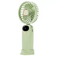 Rechargeable Mini Fan Adjustable LED Display Handheld Fan Multipurpose Mini Personal Fan Electric Ta