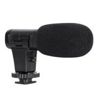 Video Microphone On-Camera Mini Condenser Record Interview Vlog Mic for Phone DSLR Camera 3.5mm Microphone