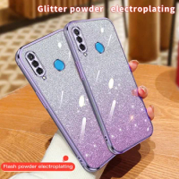 Shiny Gradient Glitter Plating Case For Huawei P70 P60 P40 P30 P20 Lite Pro Mate 30 20 20X Nova 12 Y9S Y7A Coque Soft Back Cover
