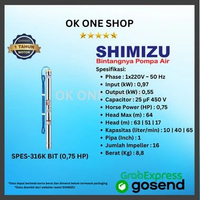 Shimizu Pompa Satelit SPES-316K BIT (0,75 HP)