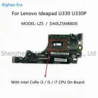 DA0LZ5MB8D0 For Lenovo Ideapad U330 U330P Laptop Motherboard With i3 i5 i7-4500U CPU DDR3 Fru:5B20G16338 90003411 100% Full Test